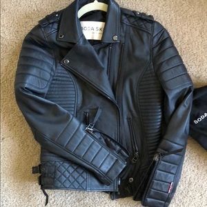 Black boda skins leather jacket